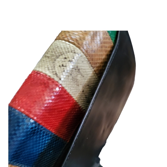 Rare Vintage Snakeskin Patchwork Shoulder Bag - Picture 6 of 8